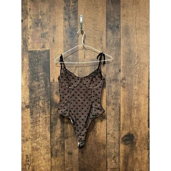 White Fox Boutique Black Polka Dot Camisole - Picture 2 of 6